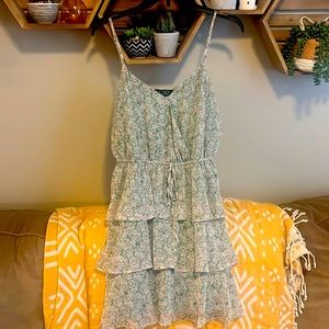 Green spaghetti strap dress